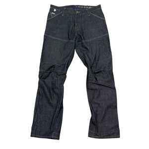 G-Star Raw 5620 3D Tapered Embroidered Jeans Mens 33x32 Indigo Elwood 96 Denim